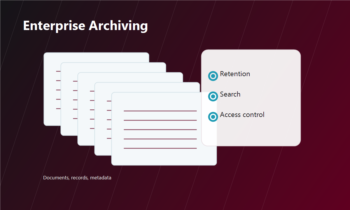Enterprise electronic document archiving and records management system